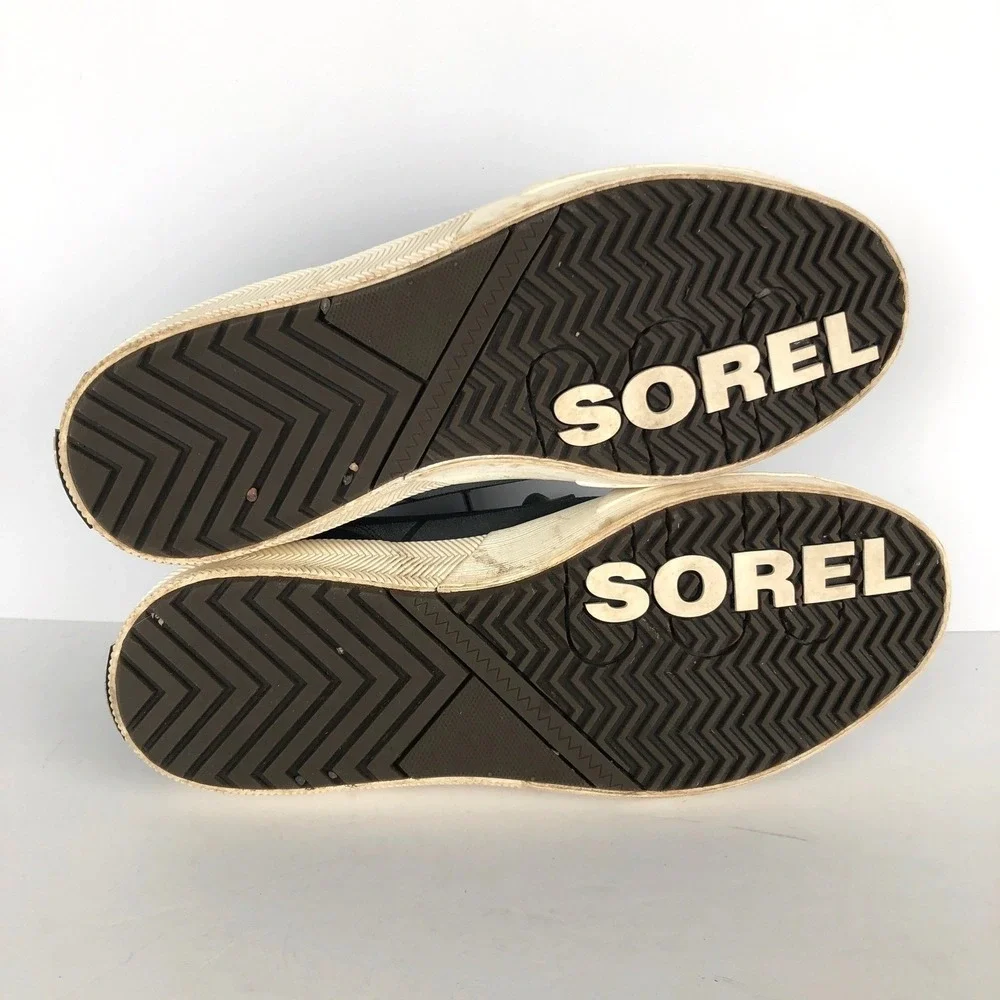 SOREL Caribou Mid Waterproof Suede Sneakers Men's Sz 9 42 Gray‎ NM4502-028 Shoes